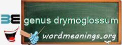 WordMeaning blackboard for genus drymoglossum